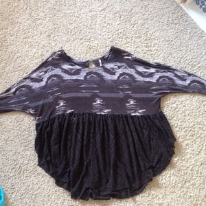 Free people grey/purple/black hanging top