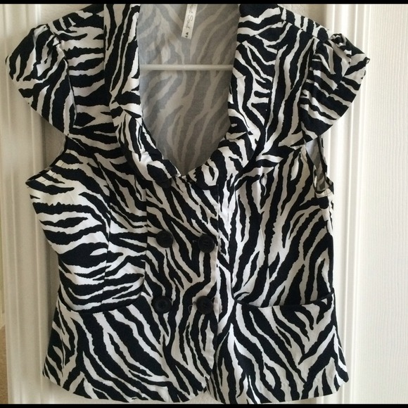 Zebra Print Blazer - Picture 1 of 2