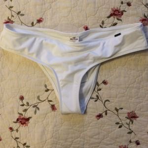 White hollister cheeky swim bottoms