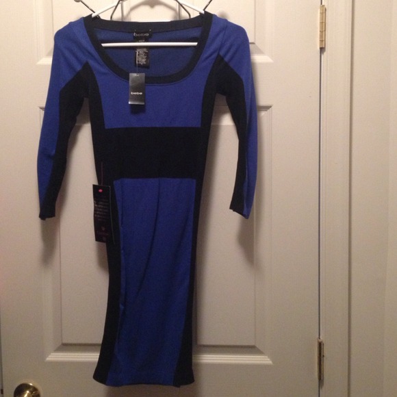 NWT Bebe Bodycon Contrast Dress - Picture 1 of 1