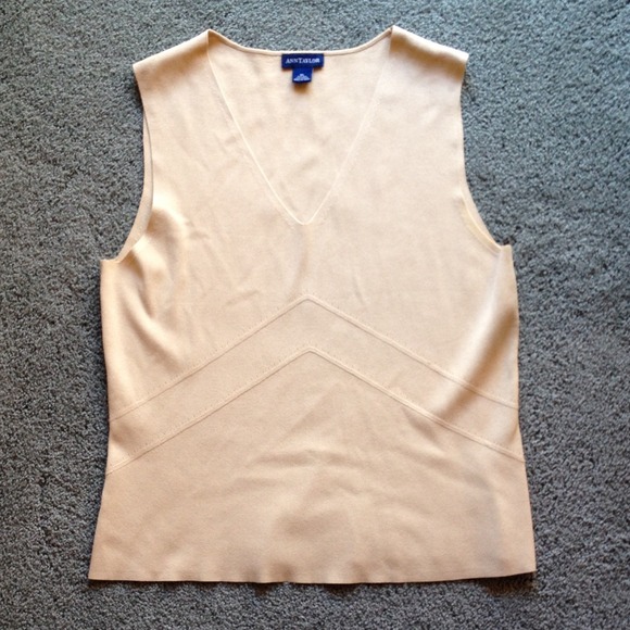 Ann Taylor Tops - Silk Gold/nude tank