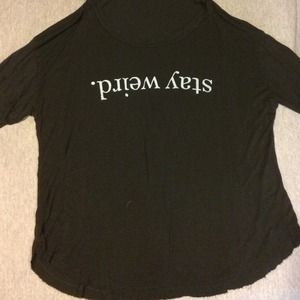 Brandy Melville Stay Weird tshirt