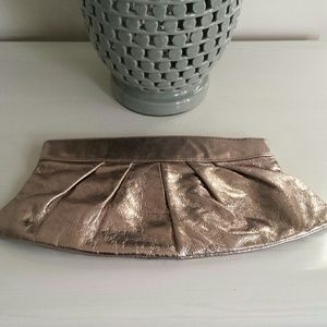Fossil Metallic Genuine Leather Clutch
