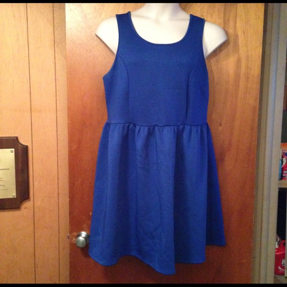 Royal blue forever 21+ stretchy dress