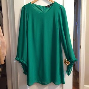 Emerald long sleeve dress