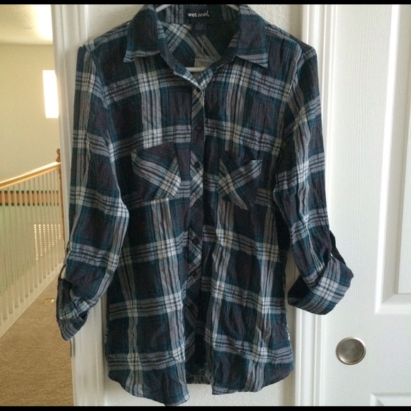 Teal and Grey Flannel