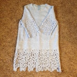 Gorgeous lace trim tunic