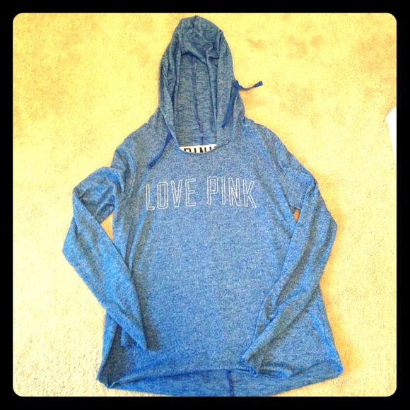 VS Pink lightweight hooded sweatshirt