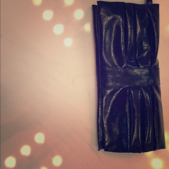 Black evening clutch bag