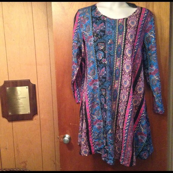 Asos curve long sleeve swing dress