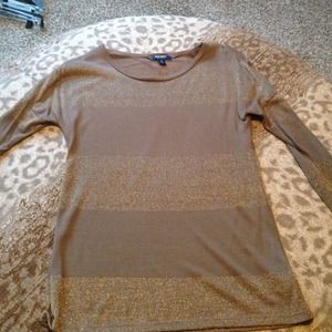 Gold / taupe top with a few sparkles