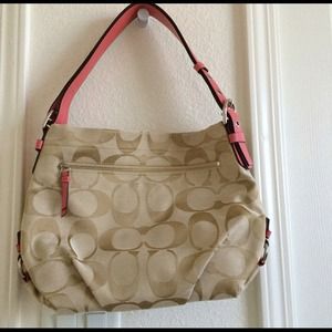 Brand New Coral Coach Purse