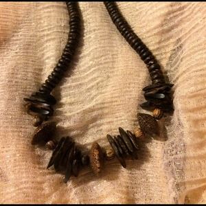 Wooden beaded necklace