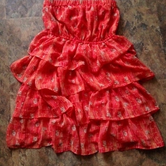 Strapless Ruffle Dress