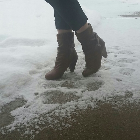 Light brown boot. 3 inch heal