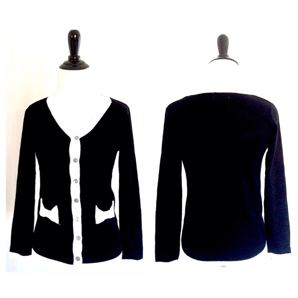 Black & White Bow Cardigans - Picture 2 of 3