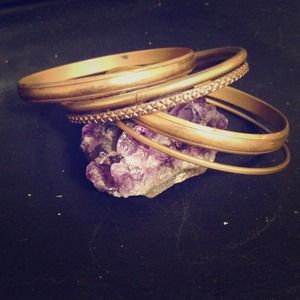 Gold costume bangles