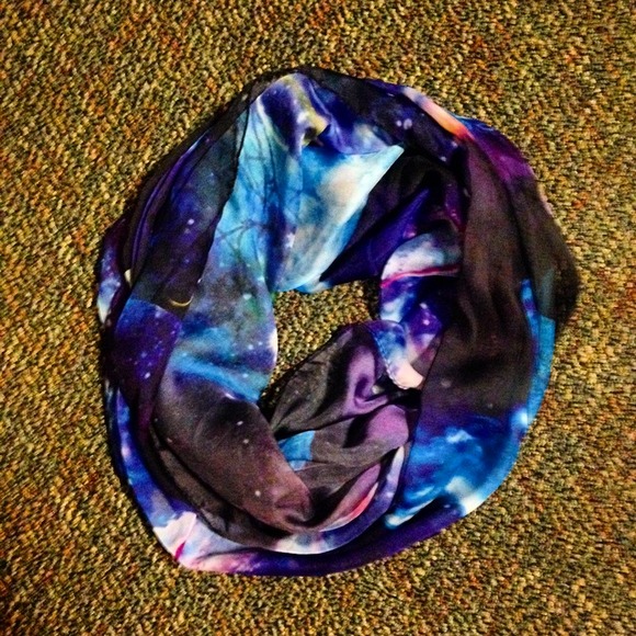 Galaxy Print Infinity Scarf