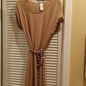 Belted tan dress nwot