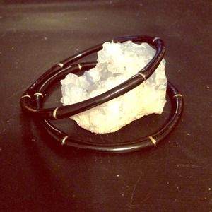 Black acrylic-looking bangles