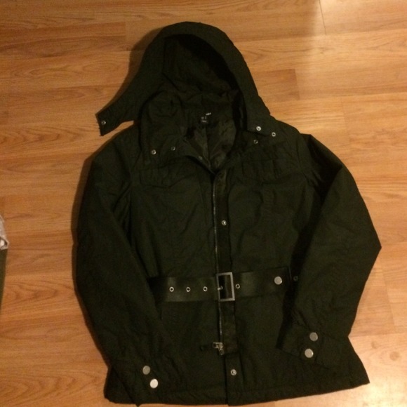H&M black jacket. With belt