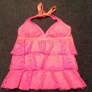 Pink and orange swimming suit
