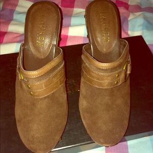Ralph Lauren suede leather clogs -NEW!drop price