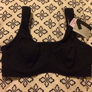 Black cotton sports bra. Size 36D