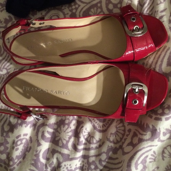 Franco Sarto Red wedges