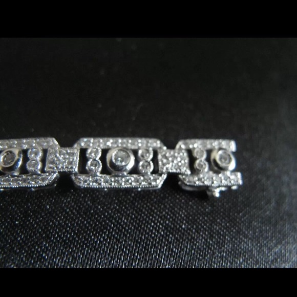 Deco art tennis diamond bracelet certified