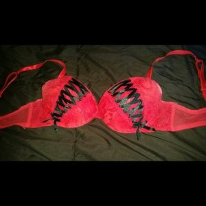 Red Lace Pushup Bra