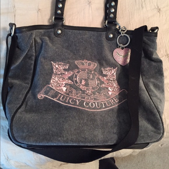 Juicy Couture Grey and Pink purse
