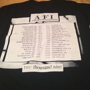 AFI Tops - AFI Tour Shirt AFI Tops - AFI Tour Shirt