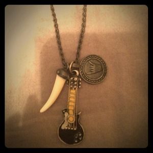 Guitar/rock necklace