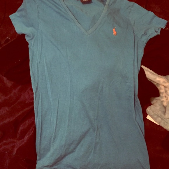 Blue Polo V-neck
