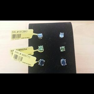 Set of 3 Gemstone Studs