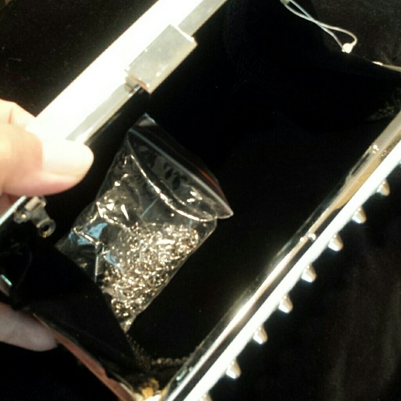 Studded purse/clutch bag, faux leather - Picture 2 of 4