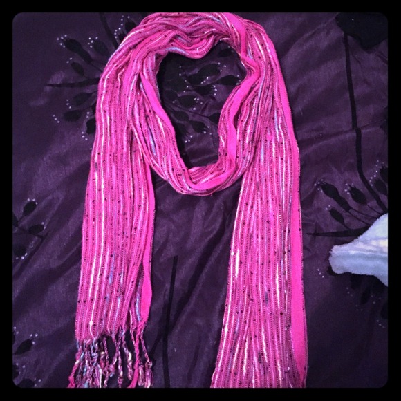 Pink Sequin scarf