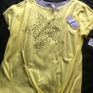 Yellow and grey 2 piece kids top