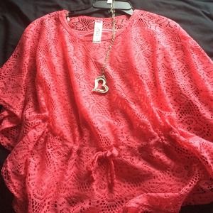 Pink kids top with necklas
