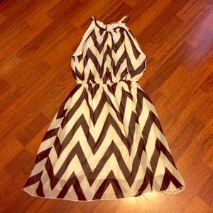 Black and White Chevron Dress