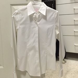 Brooks Brothers white button up shirt, size 4
