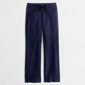 JCrew Navy Pant in Linen Cotton