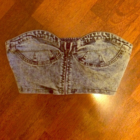 Denim crop top