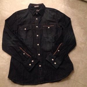 Button up long sleeve Jean shirt
