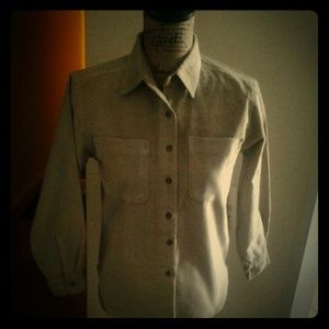 New beige corduroy shirt 100%cotton
