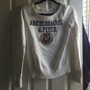 Abercrombie crew neck cream sweater