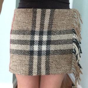 Burberry Fringe Mini-Skirt