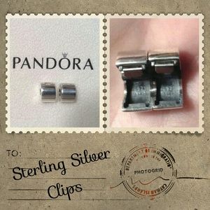 Authentic Pandora Sterling Silver Clips