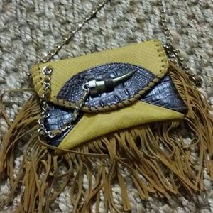 Fringe cross body or clutch